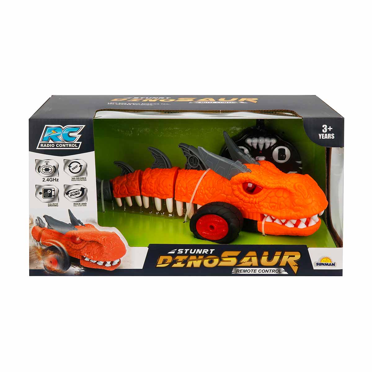 Masina Dinozaur Sunman RC 360°, 38 cm