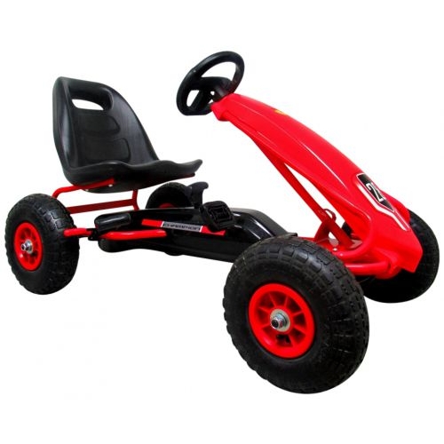 Kart Pedale R-Sport G4 Roșu cu Roti Gonflabile - imagine 2