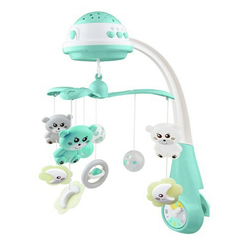 Carusel Muzical Baby Mix cu Proiector, Mint - imagine 5