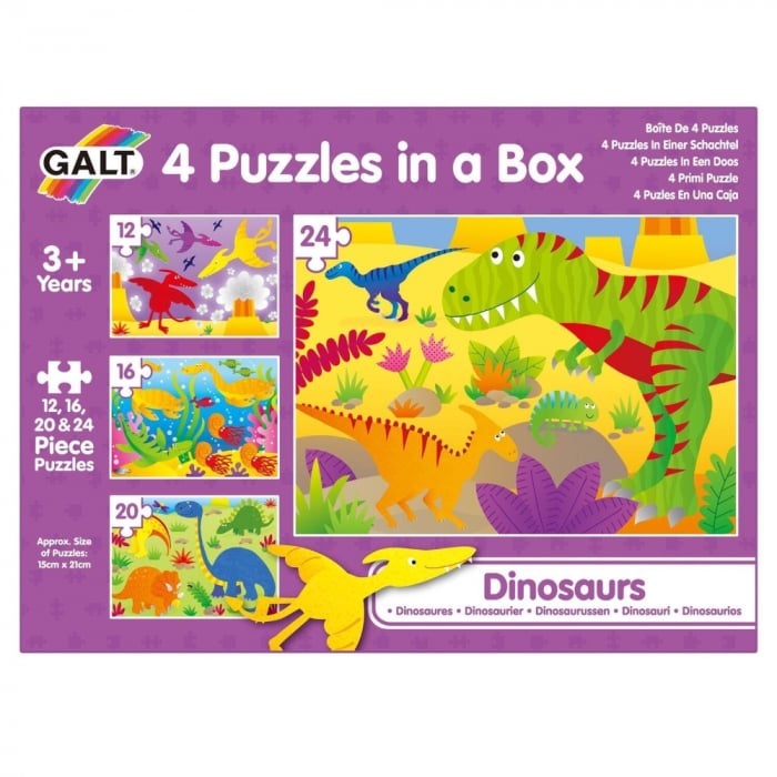 Puzzle Dinozauri Galt 4-in-1
