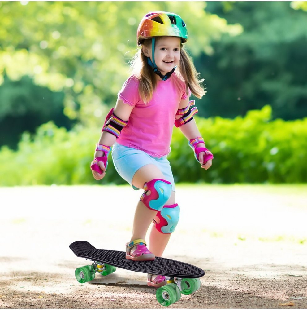 Skateboard Malplay cu LED 56x15cm Negru - imagine 2