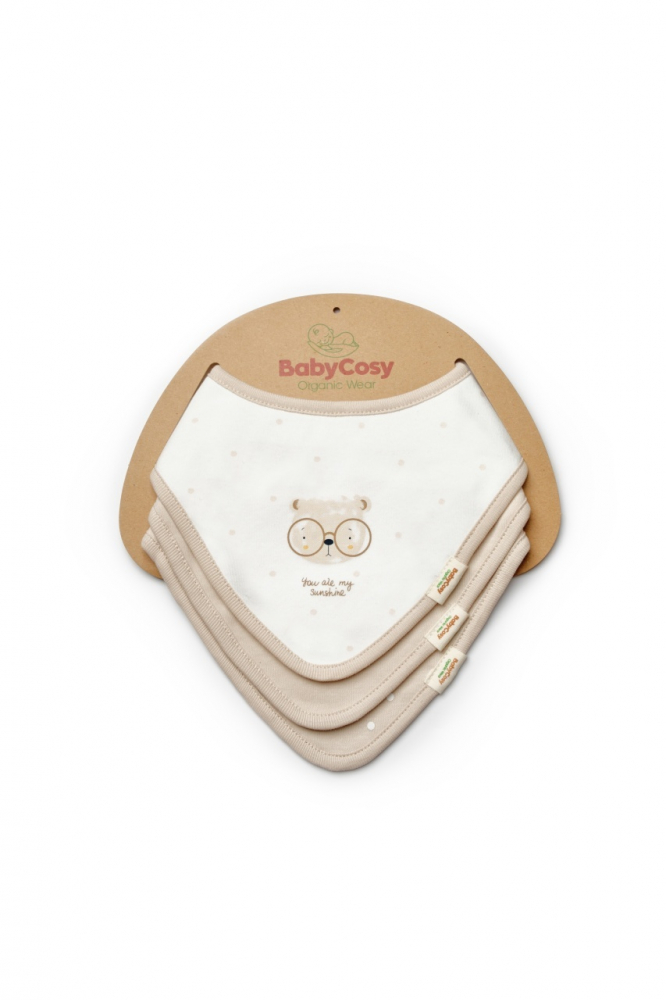 Set Bavete BabyCosy 100% Bumbac Organic TeddyBear