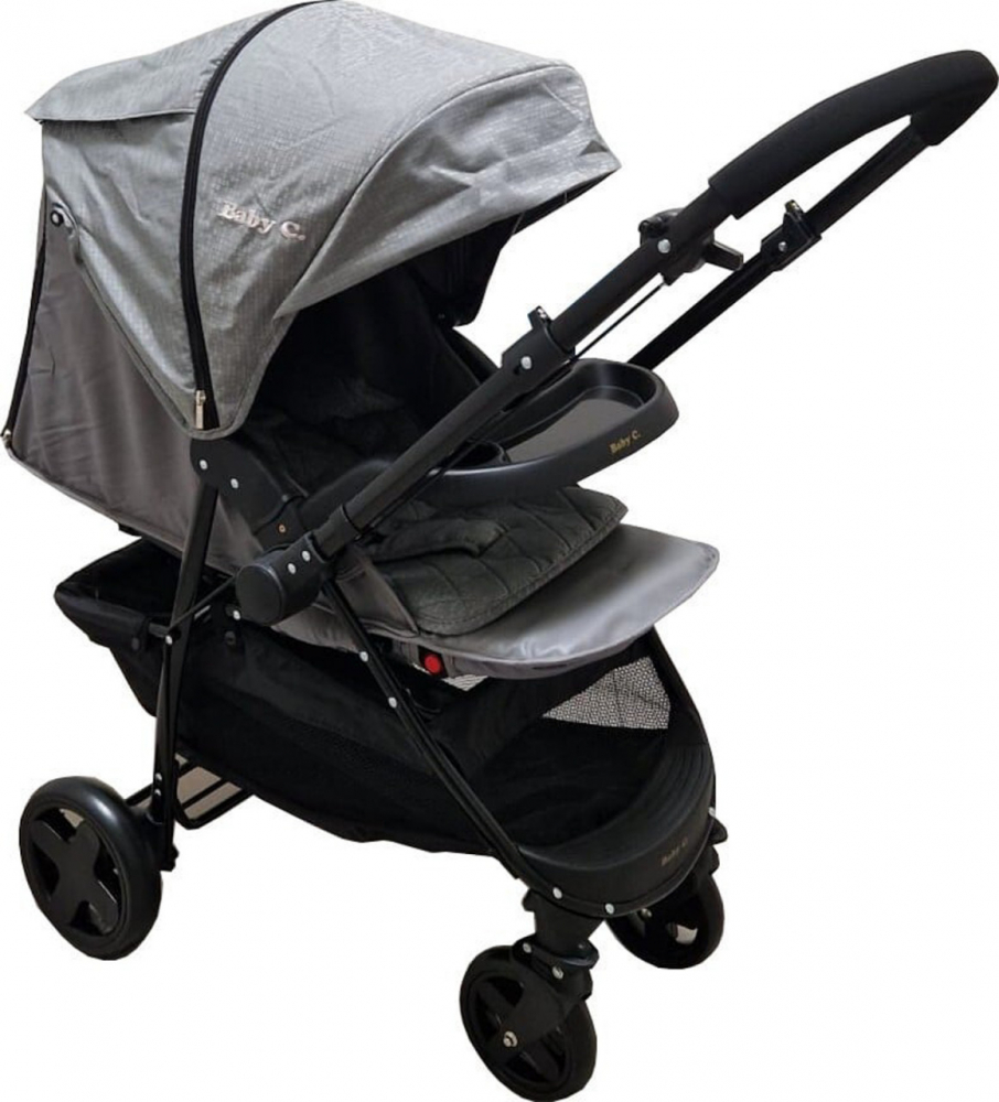 Baby Care Pro SK10 - Carucior Reversibil Gri Jeans - imagine 2