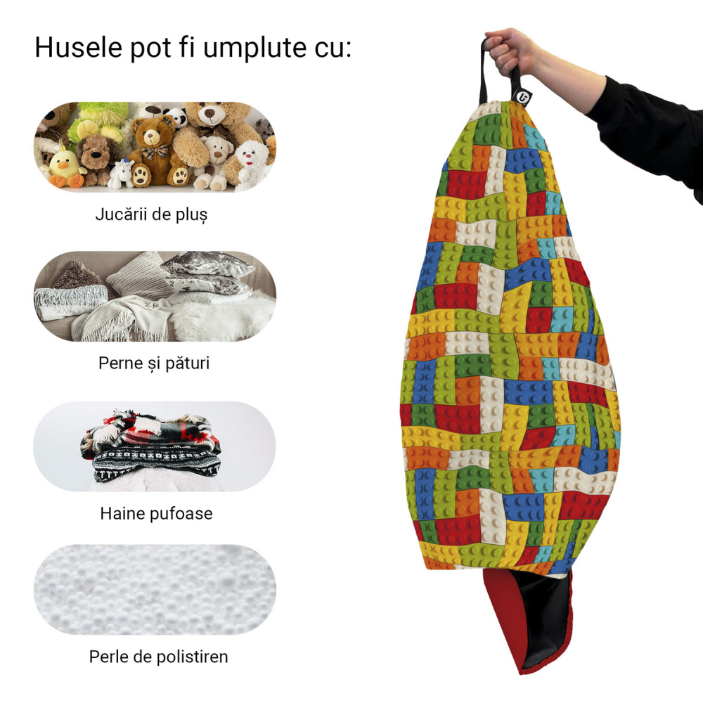 Husa Fotoliu Puf XL Tip Para - Updeco Verde