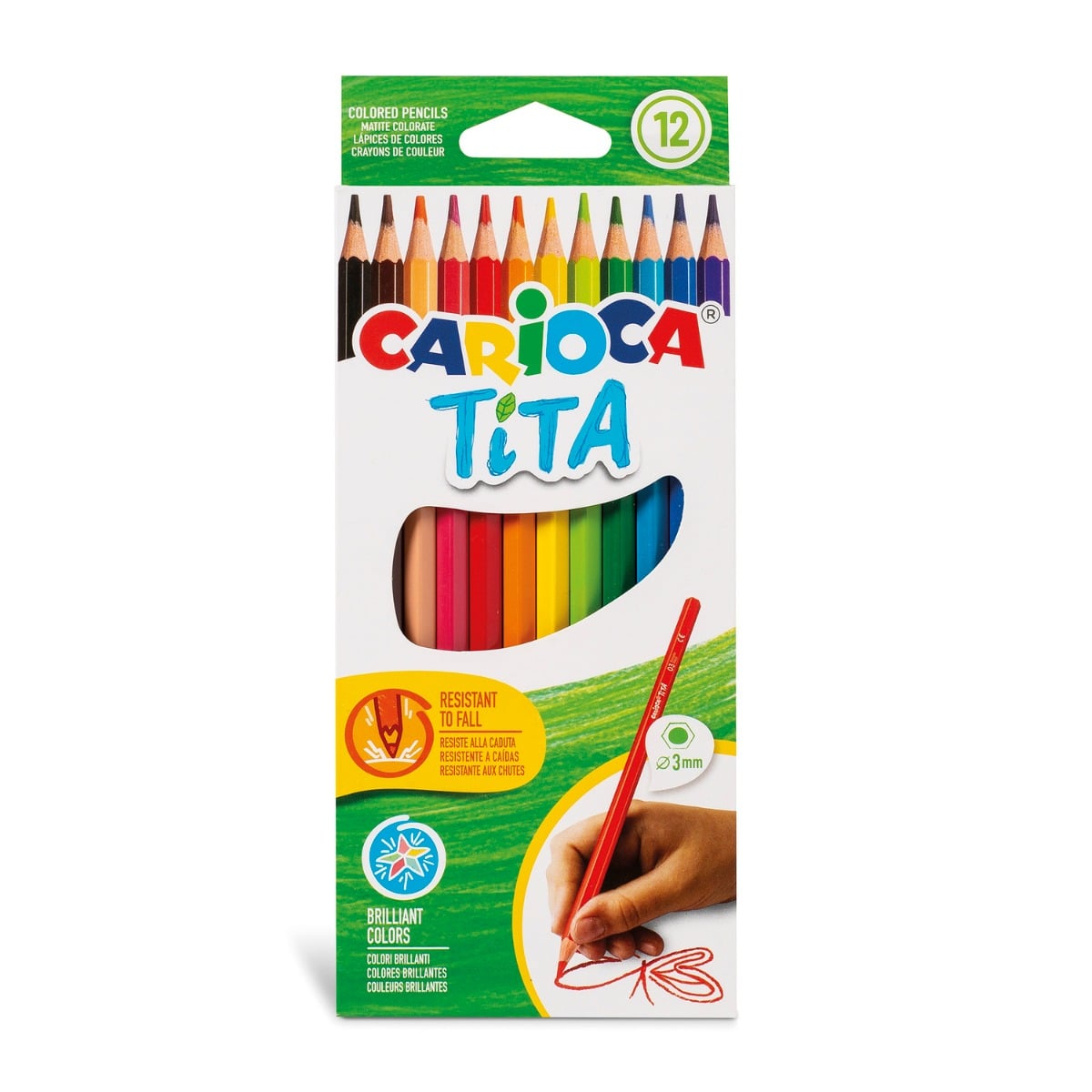 Set 12 Creioane Colorate Carioca Color Tita
