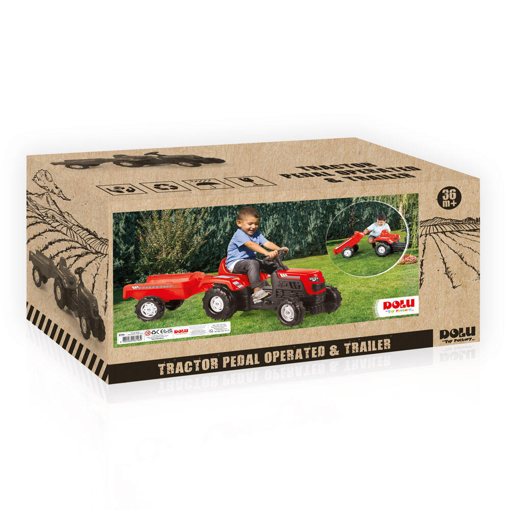 Primul meu tractor Dolu Rosu cu remorca