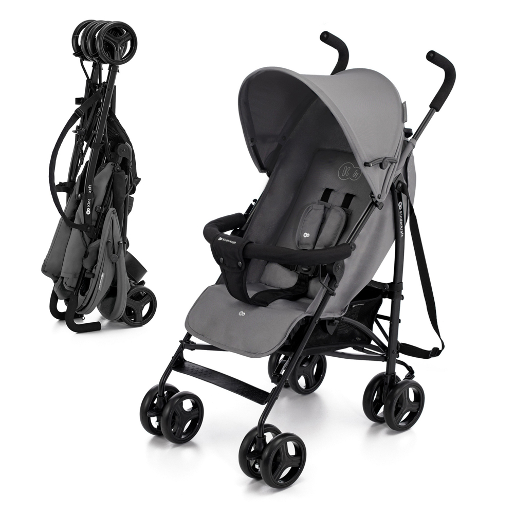 Carucior Kinderkraft TIK Stone Grey, Ușor 6.5kg - imagine 8
