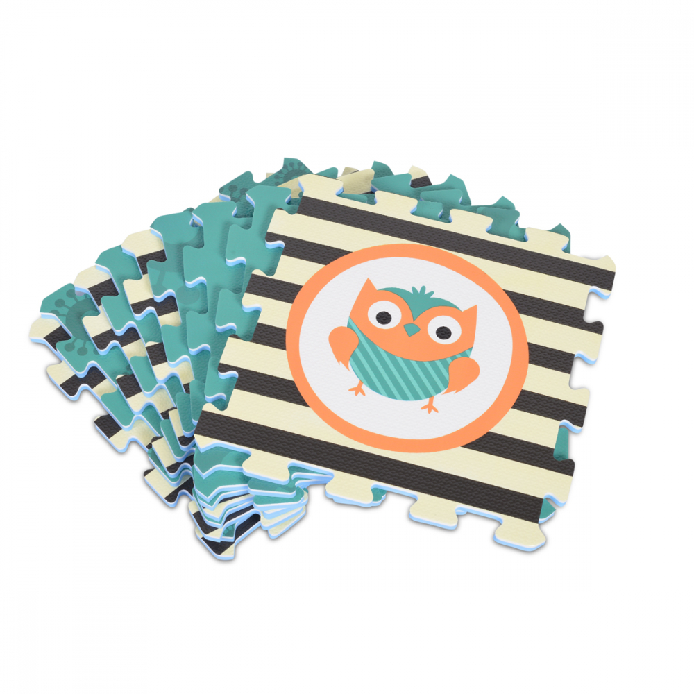 Covor puzzle Moni Elefant și Bufniță 9 piese