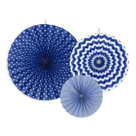 Party Deco Rozete Bleu Decor Petrecere 3buc