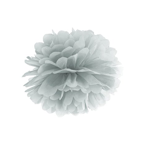 Pom Pom Argintiu 35cm Party Deco - Accesoriu Carnaval
