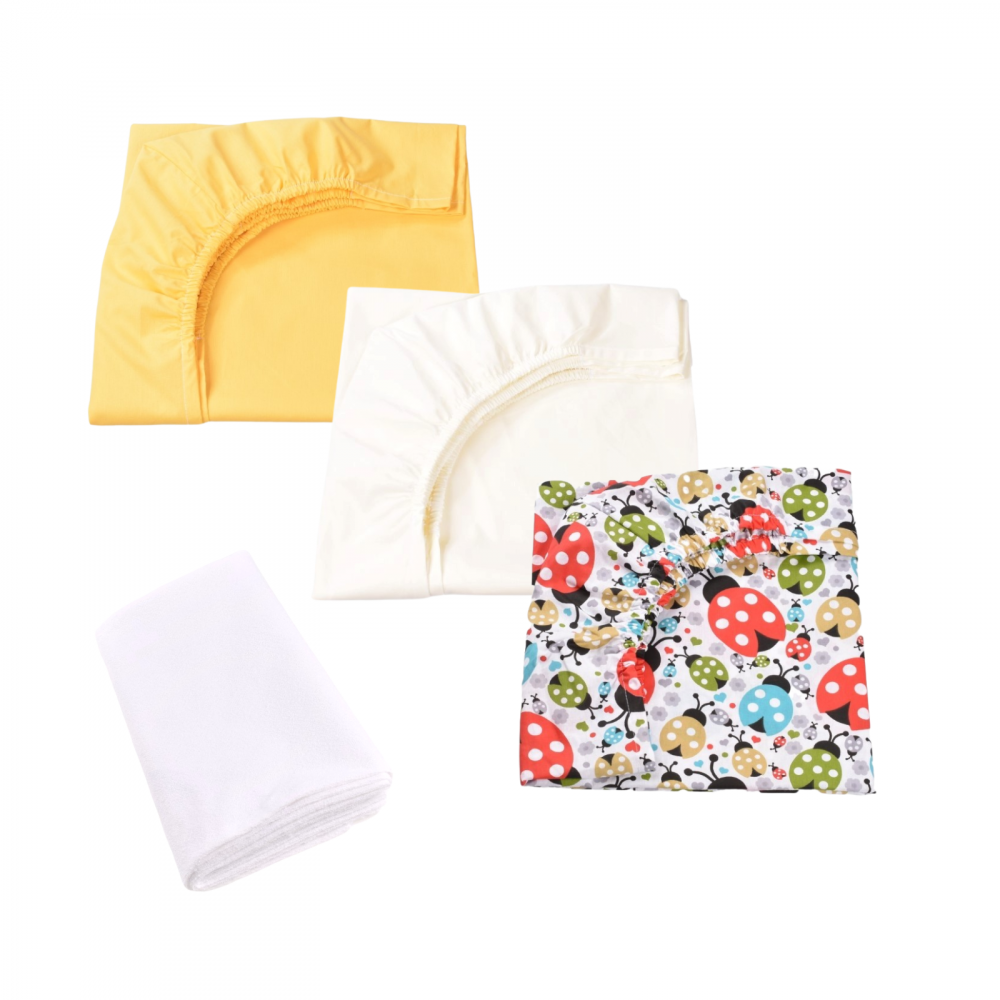 Set 3 Cearsafuri Buburuze + Protectie Confort Family - imagine 2
