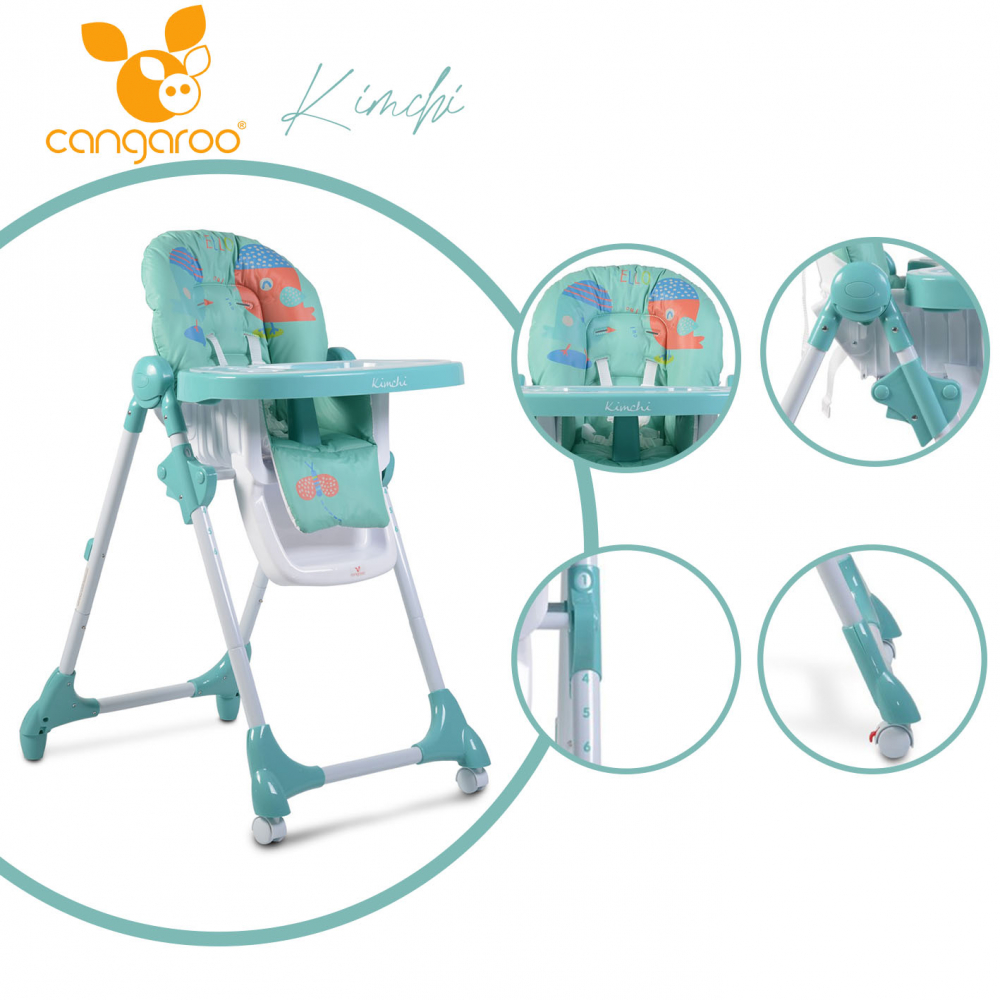 Scaun de masa Moni Kimchi Turquoise, Antiderapant - imagine 4