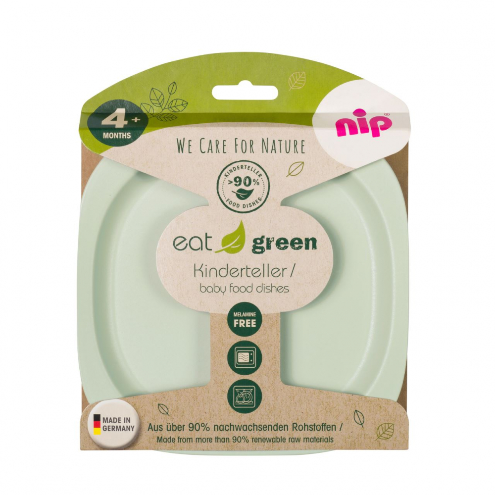 Set 2 farfurii copii Nip Eat Green Ecologice - imagine 2