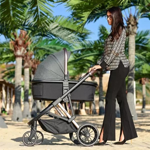 Lorelli Aria 3in1 Grey - Carucior complet cu scaun auto - imagine 2
