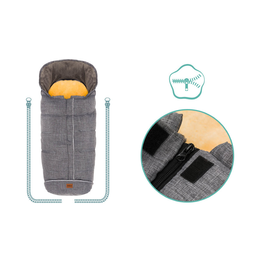 Sac Iarna Fillikid cu Lana Naturala, 0-3 Ani - imagine 4