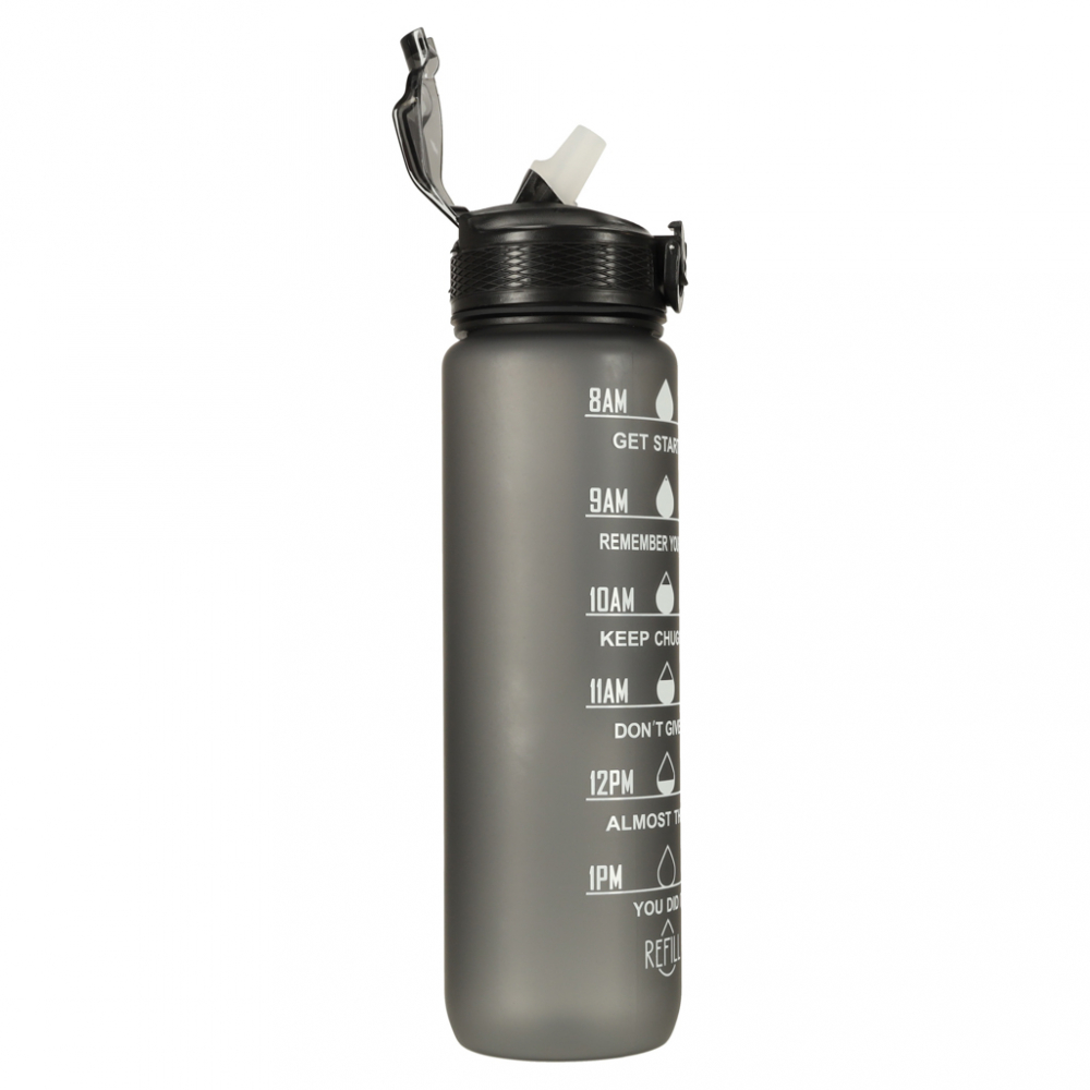 Sticlă Apă Sport Ikonka 1L, Gradată, Black - imagine 11