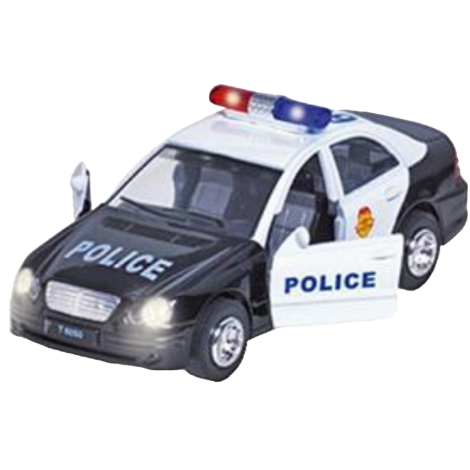 Masinuta Politie Goki 15cm cu Sunete si Lumini