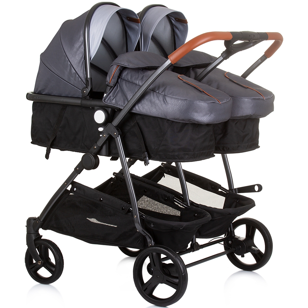 Carucior Gemeni Chipolino Duo Smart 3 in 1, Argintiu