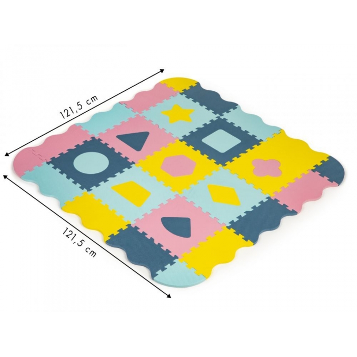 Saltea Joaca Ecotoys 25 Elemente EVA Multicolor - imagine 4