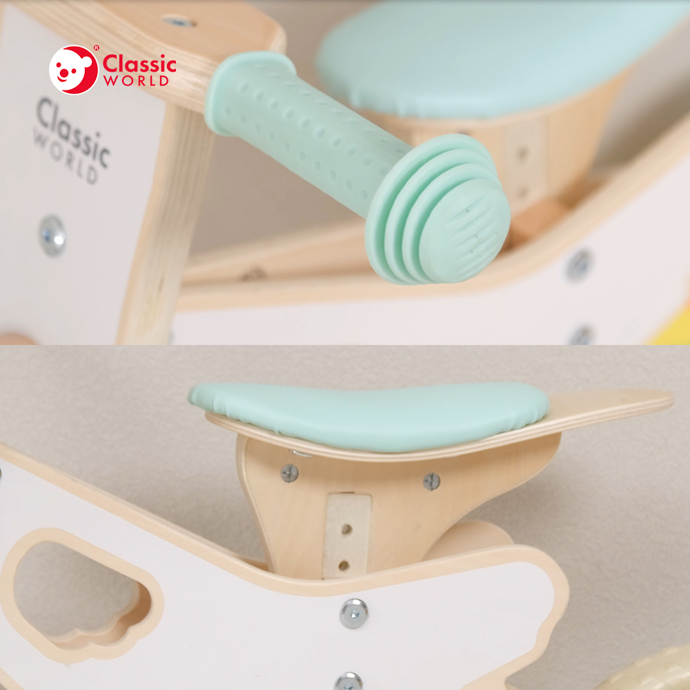 Bicicletă Echilibru Lemn Classic World - imagine 5