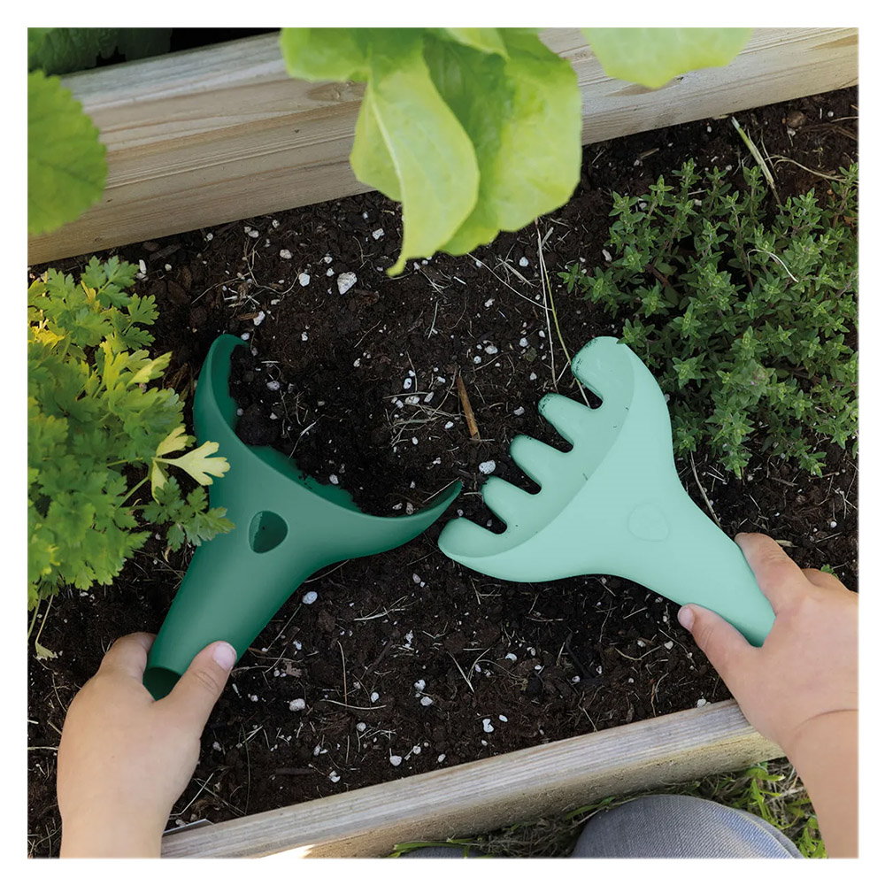 Set Unelte Plaja Quut Toys Raki Verde, 3-in-1