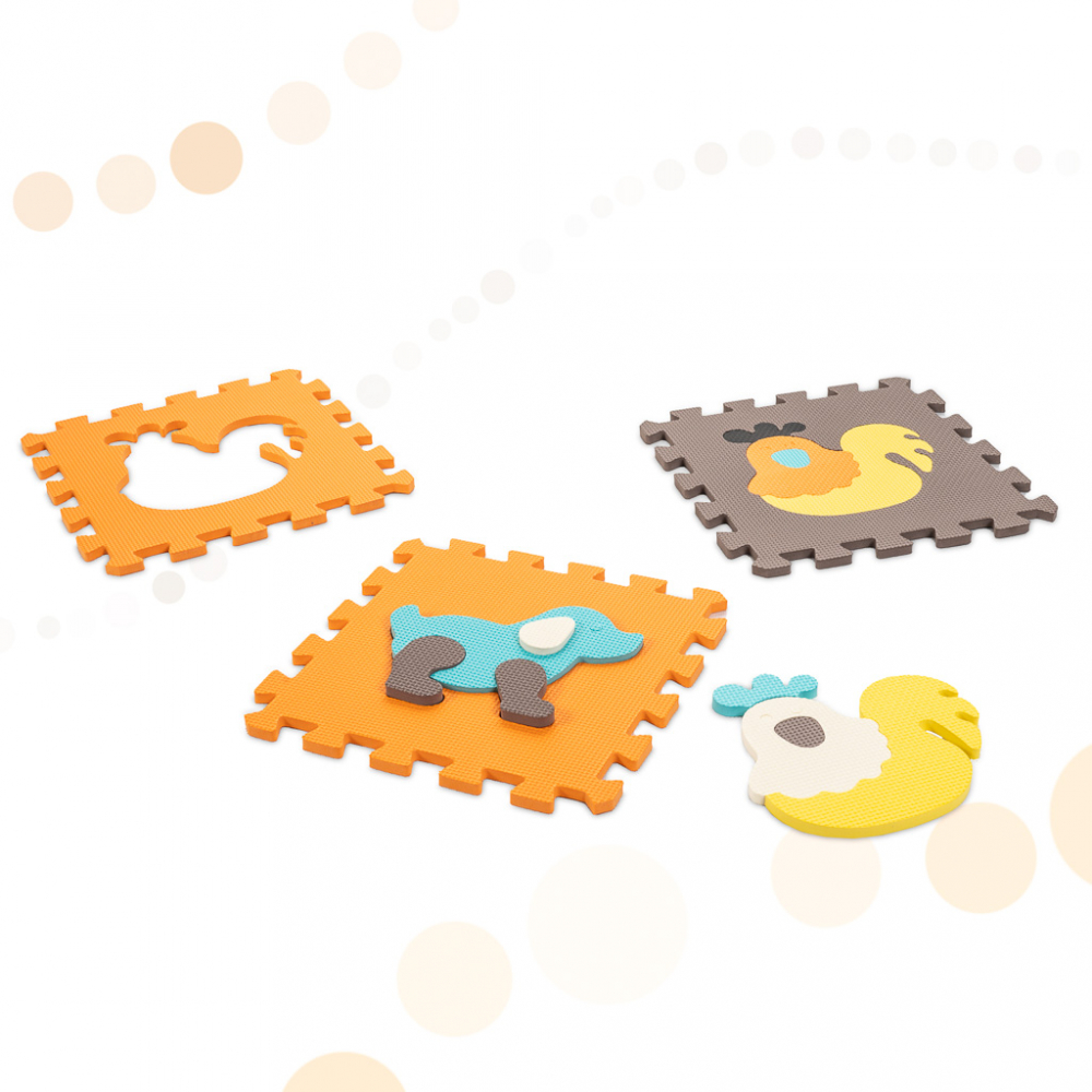 Covor Puzzle Ikonka Spuma EVA Cute Animals - imagine 3