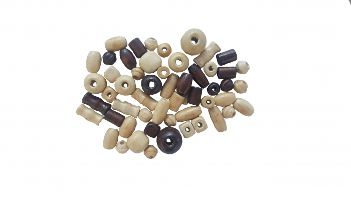 Set 50 Margele Lemn Colorart pentru Crafts
