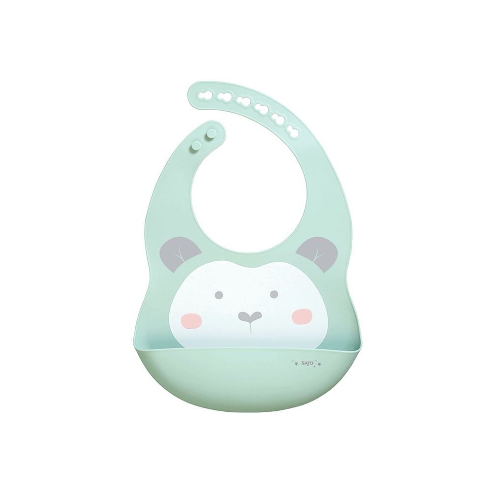 Baveta Silicon Saro Baby cu Buzunar | Sweet Fun Mint