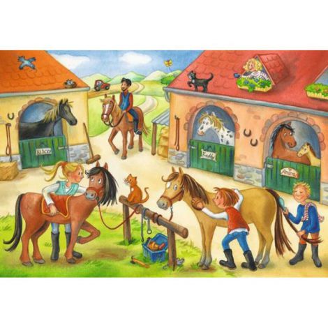 Puzzle Căluți Ravensburger 2x12 piese Premium - imagine 2