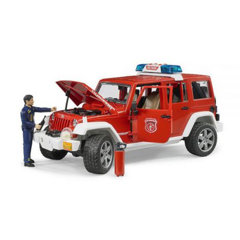 Jeep Wrangler Pompieri Bruder cu Lumini și Sunete - imagine 3