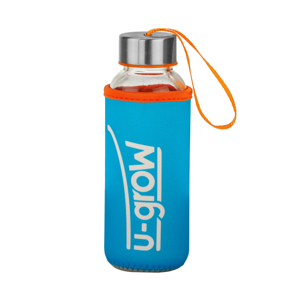 Sticla termoizolanta U-Grow, 308 ml, Albastru-Portocaliu - imagine 2