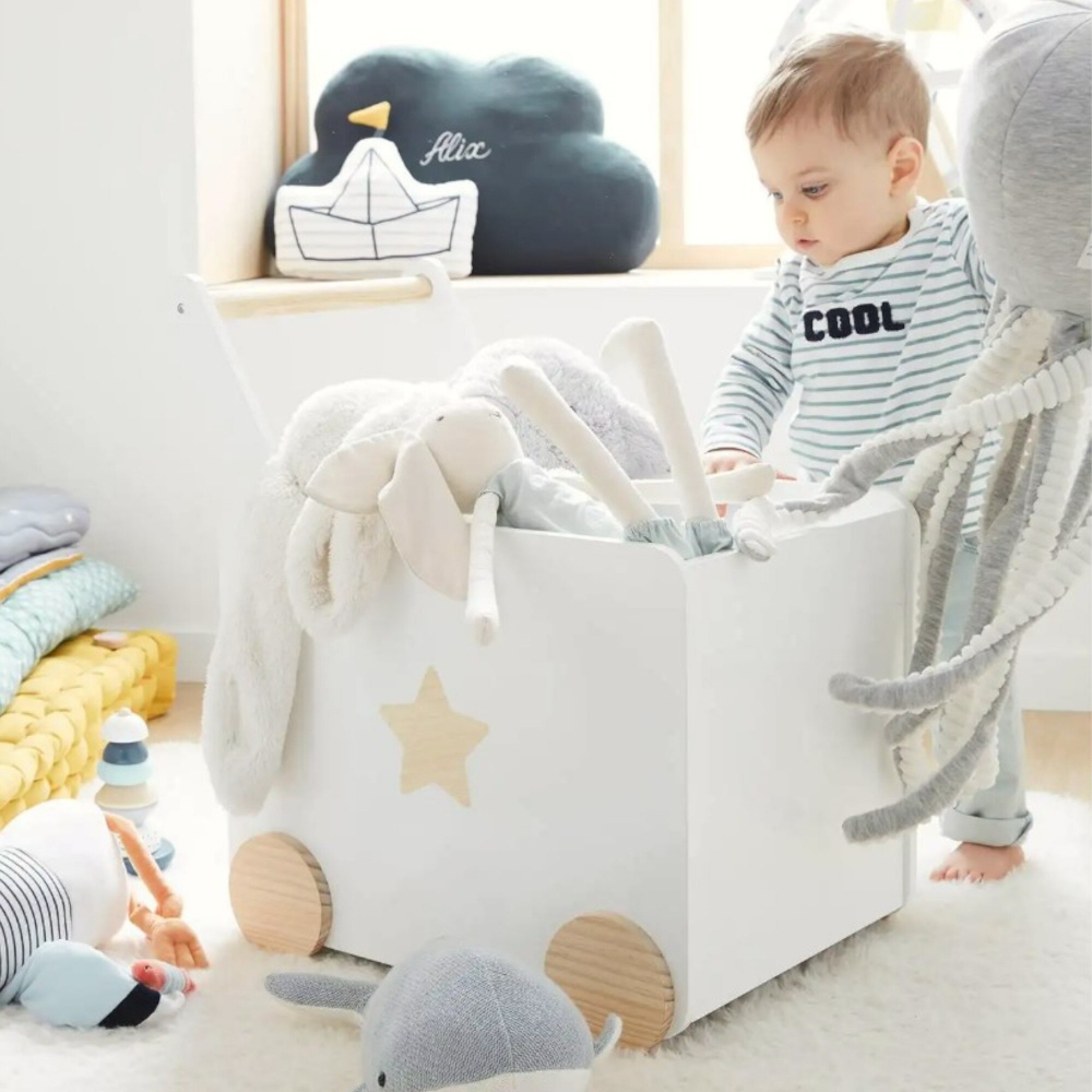 Cutie depozitare lemn Ginger Home cu roti - imagine 7