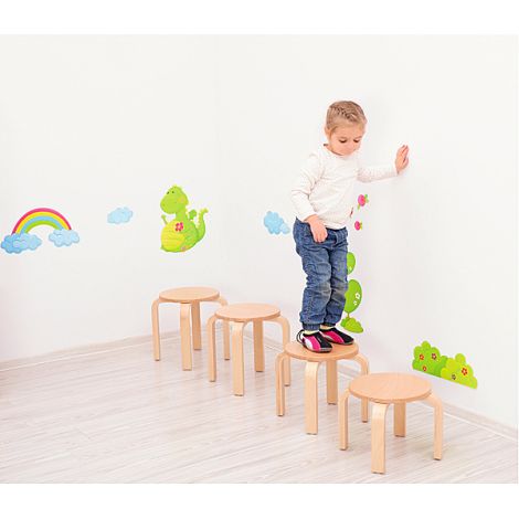 Taburet Stivuibil Antiderapant Moje Bambino - 30cm - imagine 6