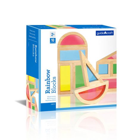 Rainbow Blocks Guidecraft - Joc Educațional Colorat - imagine 3