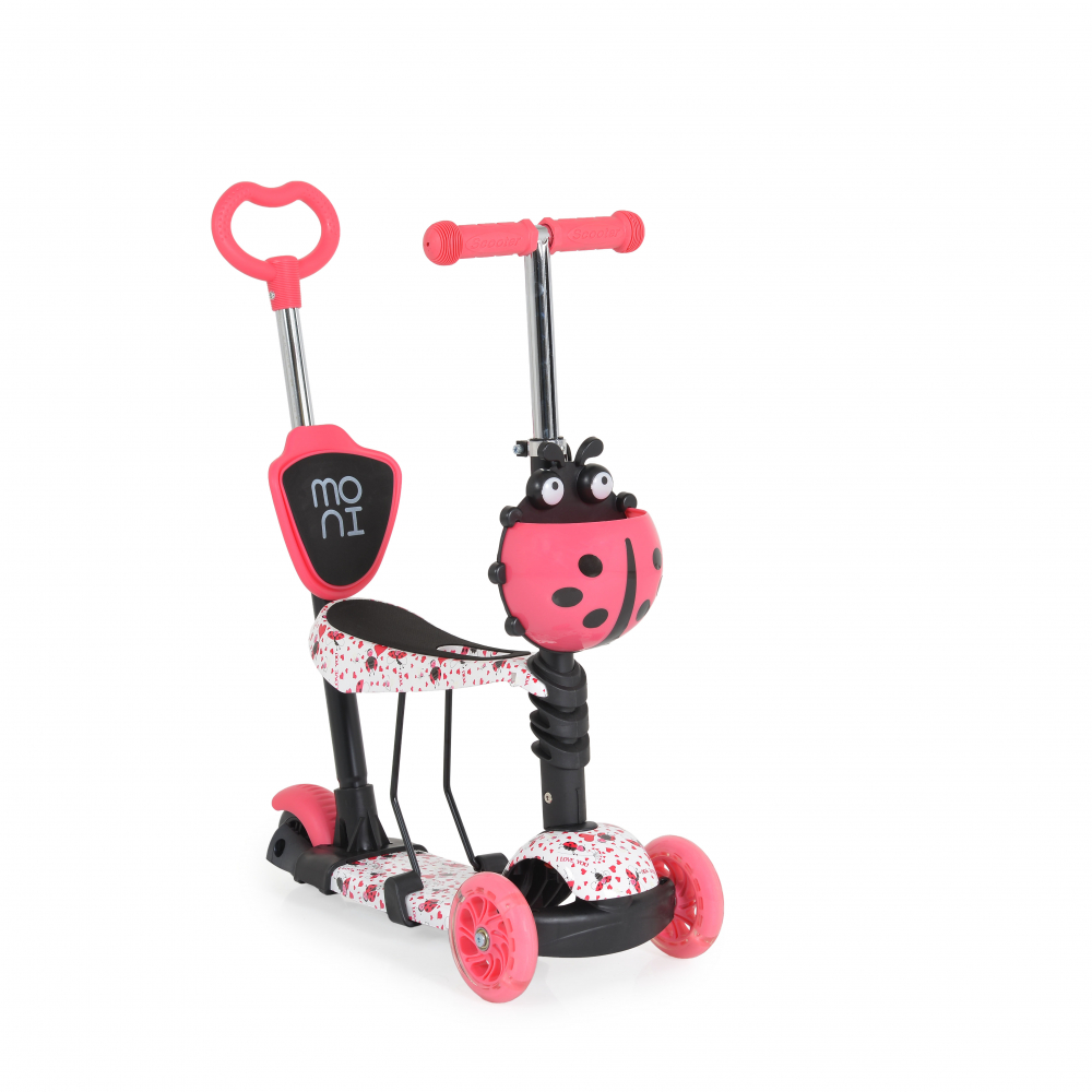 Trotineta Moni 3in1 Lollipop Red cu Mâner Parental - imagine 7