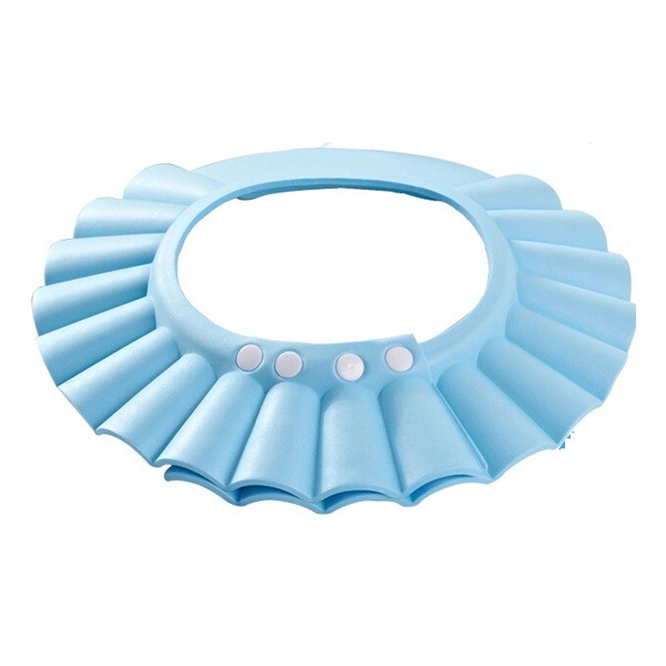 Aparatoare șampon Little Mom Happy Bath Blue, reglabilă - imagine 4