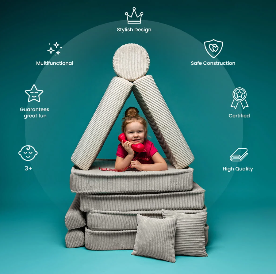 Canapea Modular Meowbaby® Roz Pudră - imagine 6