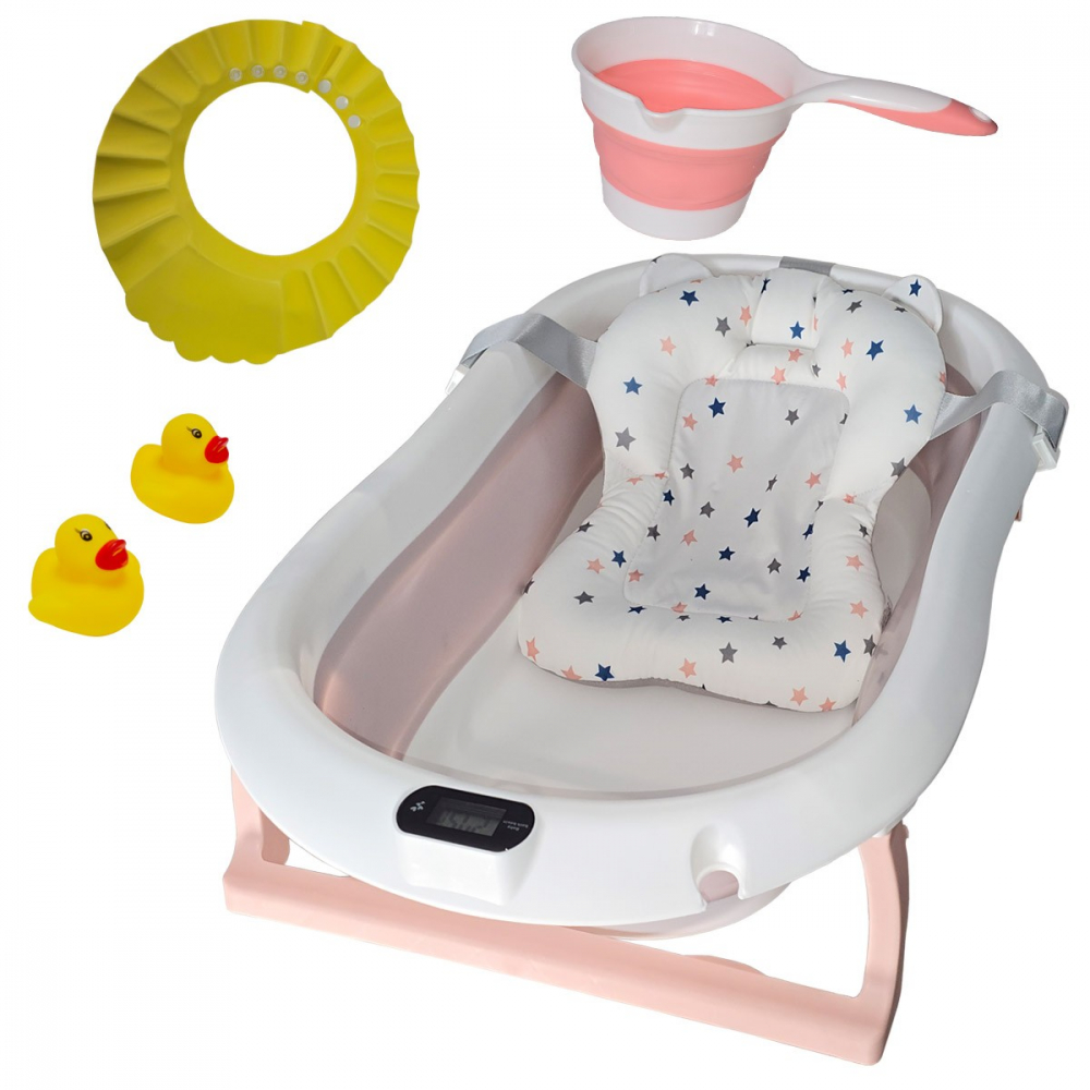 Cadita Pliabila KidsCare Roz cu Accesorii - imagine 5
