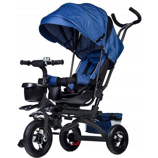 Tricicleta Ecotoys Albastră cu Șezut Rotativ - imagine 5