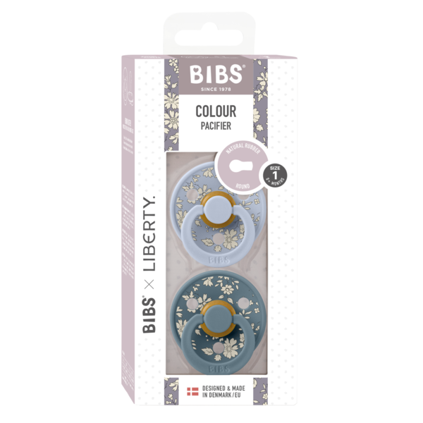 Set 2 Suzete BIBS Latex, Tetină Rotundă, 0+ - imagine 2