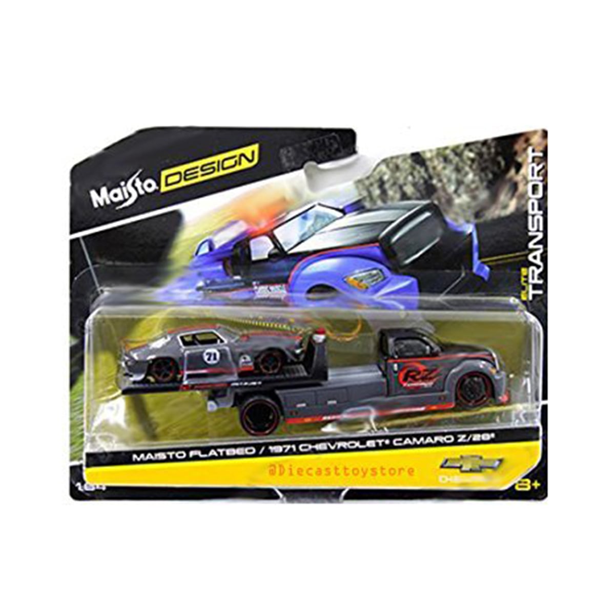 Maisto Elite Transport Camaro 1:64 cu Remorcă