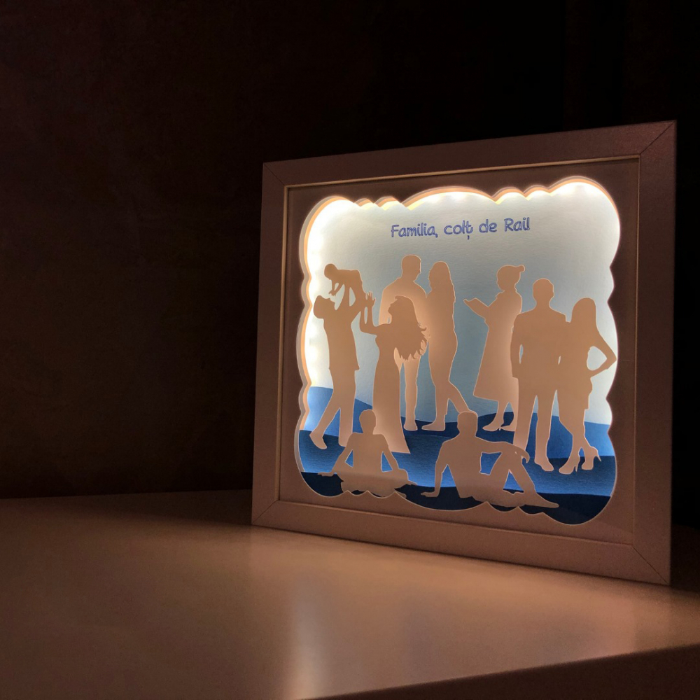 Tablou Luminos Părinți și Copii Noorhandmadeatelier - imagine 2