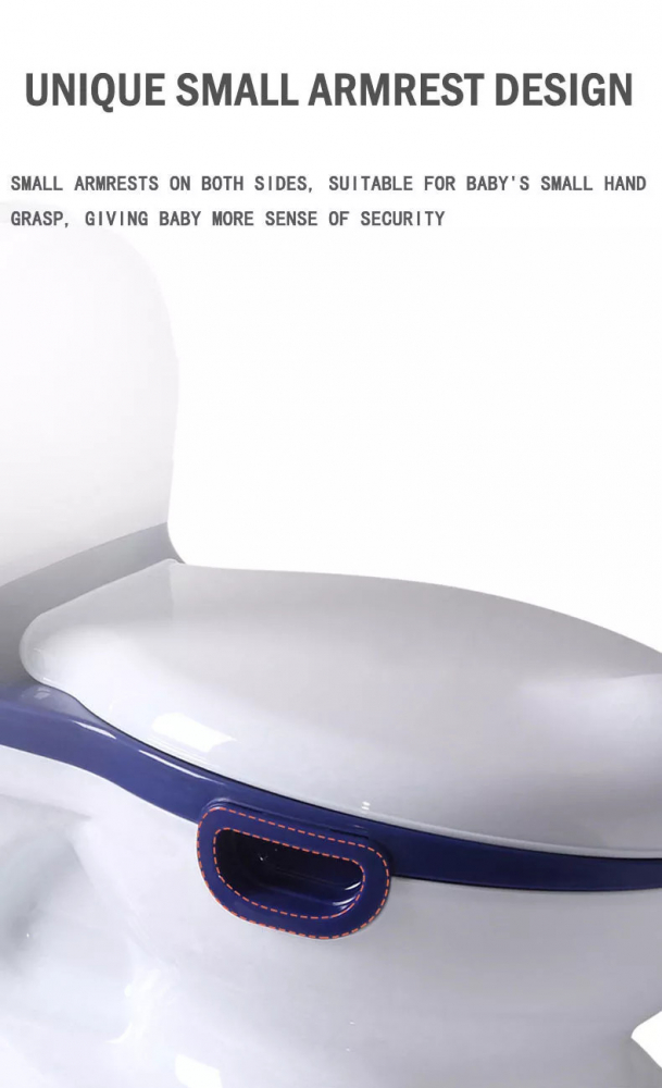 Olita Little Mom Baby Potty Grey, cu spatar ergonomic - imagine 2