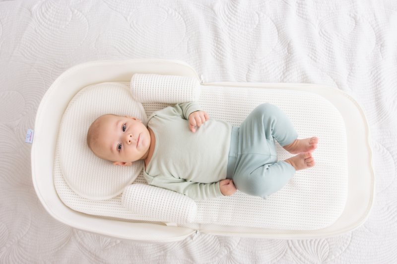 Salteluta Pozitionator BabyMatex Travel Nest White - imagine 5