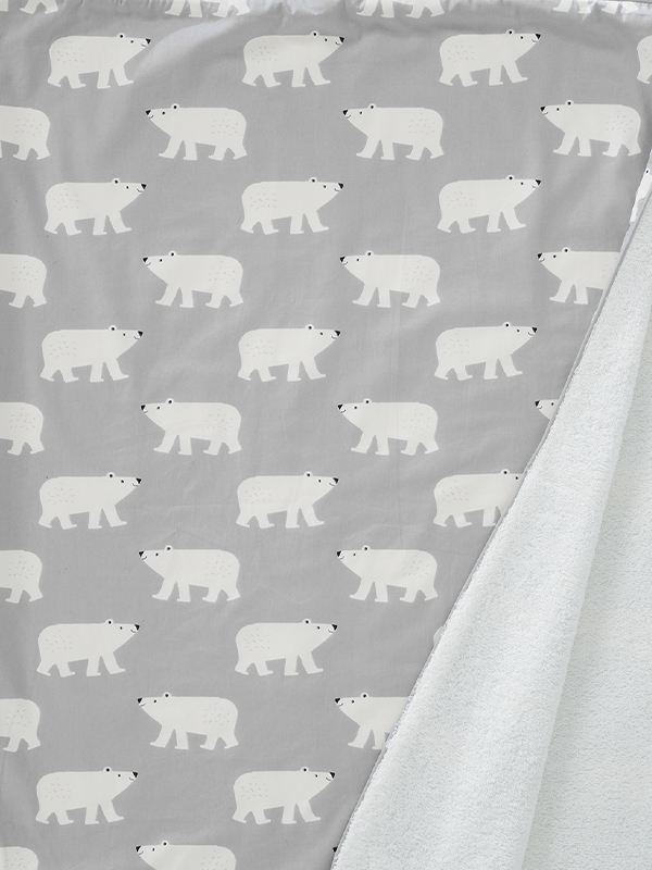Prosop cu glugă Fresk Polar Bear, bumbac organic
