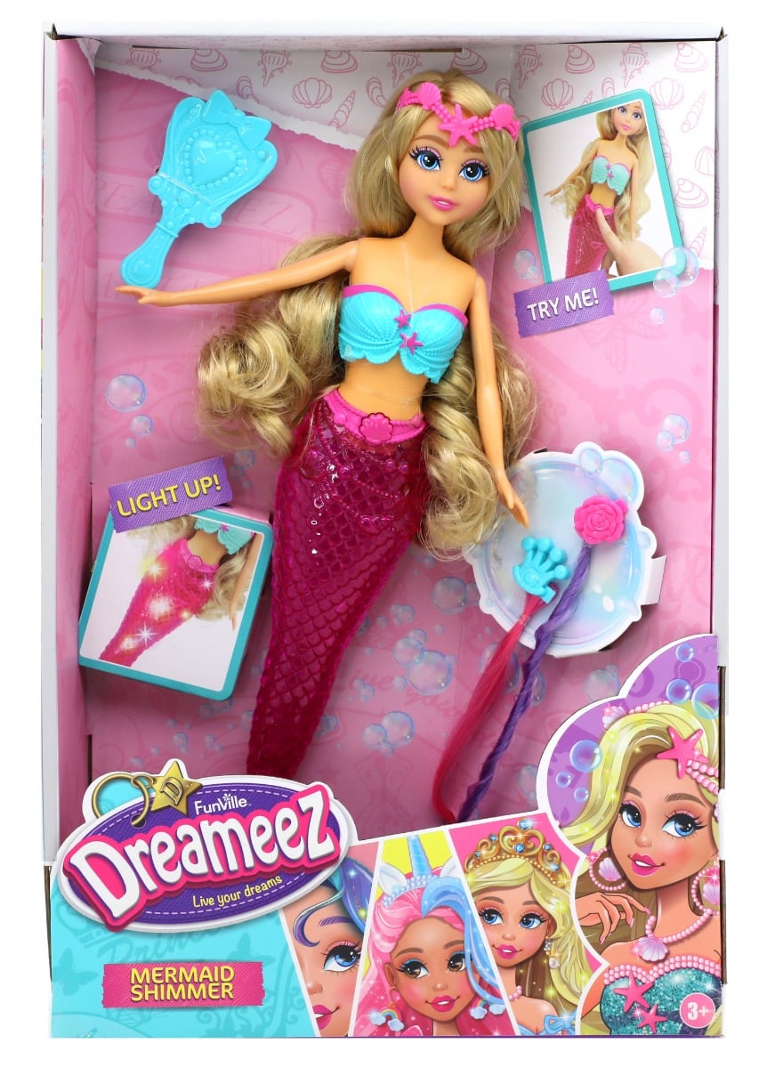Papusa Sirena cu Lumini Dreameez Mermaid Shimmer