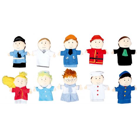Set 10 Păpuși de Mână Meserii Moje Bambino