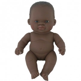 Papusa Bebelus Africana 21 cm Miniland - imagine 2