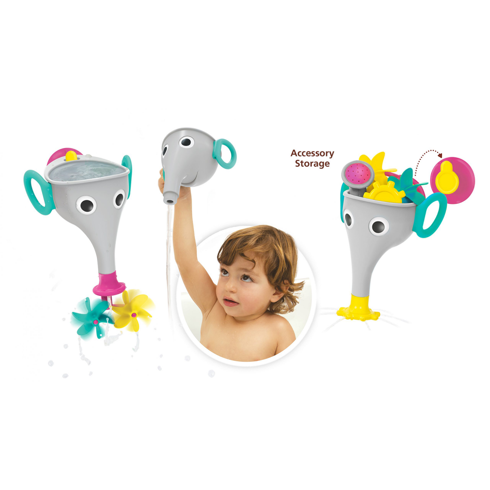 Jucarie baie Yookidoo Trompa Elefant Gri +18 luni - imagine 5