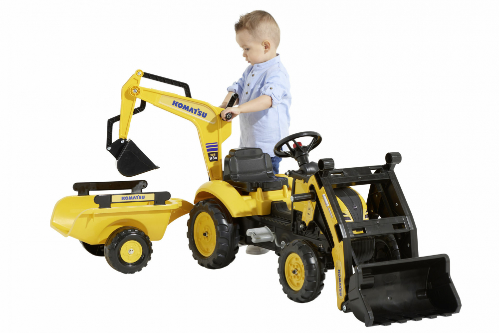 Tractor Komatsu Falk cu Excavator și Remorcă - imagine 2